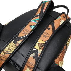 エム シー エム ラブレス コラボ ヴィセトス リュック バックパック ブラウン マルチカラー PVC レザー レディース MCM 【中古】