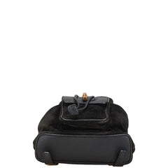 グッチ バンブー リュック バックパック 003 2058 0030 ブラック レザー スエード レディース GUCCI 【中古】