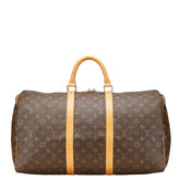 ルイ ヴィトン モノグラム キーポル50 ボストンバッグ M41426 ブラウン PVC レザー レディース LOUIS VUITTON 【中古】