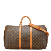 ルイ ヴィトン モノグラム キーポル バンドリエール50 ボストンバッグ ショルダーバッグ 2WAY M41416 ブラウン PVC レザー レディース LOUIS VUITTON 【中古】