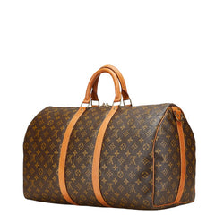 ルイ ヴィトン モノグラム キーポル バンドリエール50 ボストンバッグ ショルダーバッグ 2WAY M41416 ブラウン PVC レザー レディース LOUIS VUITTON 【中古】