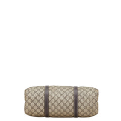 グッチ GGスプリーム トートバッグ 223668 ベージュ ブラウン PVC レザー レディース GUCCI 【中古】