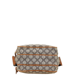 セリーヌ マカダム 斜め掛け ショルダーバッグ カメラバッグ ベージュ マルチカラー キャンバス レザー レディース CELINE 【中古】