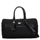 グッチ ボストンバッグ ショルダーバッグ 2WAY 114674 ブラック キャンバス レザー レディース GUCCI 【中古】