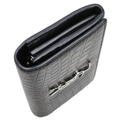 サンローラン YSL クロコ型押し 長財布 372266 ブラック レザー レディース SAINT LAURENT 【中古】