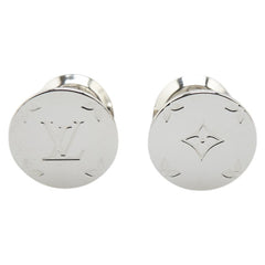 ルイ ヴィトン ブトン ドゥ マンシェット モノグラム カフス M61971 シルバー メタル メンズ LOUIS VUITTON 【中古】