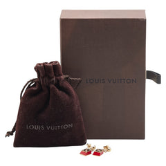ルイ ヴィトン ブークルドレイユ ロックンロール ピアス M66066 ゴールド レッド メッキ レディース LOUIS VUITTON 【中古】