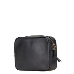 セリーヌ スクエア ポーチ ブラック ベージュ レザー レディース CELINE 【中古】