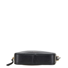 セリーヌ スクエア ポーチ ブラック ベージュ レザー レディース CELINE 【中古】