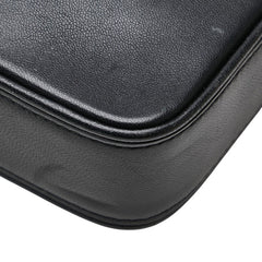 セリーヌ スクエア ポーチ ブラック ベージュ レザー レディース CELINE 【中古】