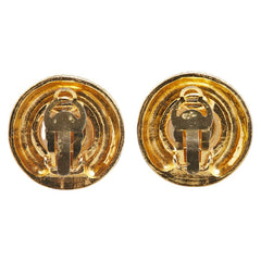 シャネル ラウンド イヤリング ゴールド メッキ フェイクパール レディース CHANEL 【中古】