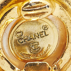 シャネル ラウンド イヤリング ゴールド メッキ フェイクパール レディース CHANEL 【中古】