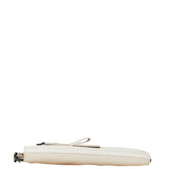 ボッテガヴェネタ パンチング クラッチバッグ セカンドバッグ ホワイト レザー メンズ BOTTEGAVENETA 【中古】