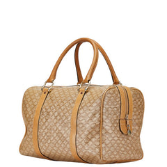 セリーヌ マカダム ハンドバッグ ミニボストンバッグ ベージュ PVC レザー レディース CELINE 【中古】