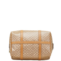 セリーヌ マカダム ハンドバッグ ミニボストンバッグ ベージュ PVC レザー レディース CELINE 【中古】