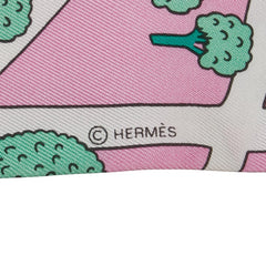 エルメス ツイリー LES NOUVEAUX AMOUREUX DE PARIS 新 パリの恋人たち スカーフ ピンク マルチカラー レディース HERMES 【中古】