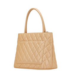 シャネル マトラッセ 復刻トート ココマーク ハンドバッグ トートバッグ ベージュ キャビアスキン レディース CHANEL 【中古】