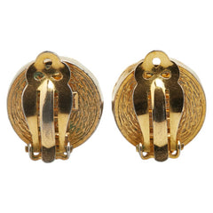 シャネル ラウンド ストーン イヤリング ゴールド グリーン メッキ レディース CHANEL 【中古】