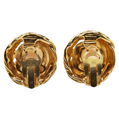 シャネル ヴィンテージ ラウンド イヤリング ゴールド メッキ フェイクパール レディース CHANEL 【中古】