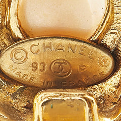 シャネル ヴィンテージ ラウンド イヤリング ゴールド メッキ フェイクパール レディース CHANEL 【中古】