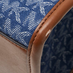 マイケルコース ミレラ ラージ ノースサウス トート トートバッグ ショルダーバッグ 2WAY ブルー ブラウン デニム レザー レディース Michael Kors 【中古】