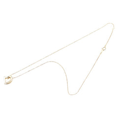 K18YG イエローゴールド ダイヤ ハート モチーフ ペンダントネックレス レディース 【中古】