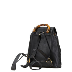 グッチ バンブー ミニ リュック バックパック 003 2058 0030 ブラック ブラウン レザー レディース GUCCI 【中古】