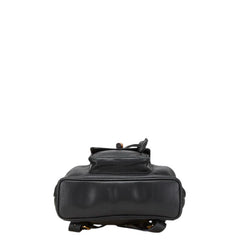 グッチ バンブー ミニ リュック バックパック 003 2058 0030 ブラック ブラウン レザー レディース GUCCI 【中古】