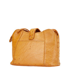 オーストリッチ 斜め掛け ショルダーバッグ ブラウン オーストリッチ レディース ostrich 【中古】