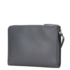 モンブラン セカンドバッグ クラッチバッグ グレー レザー メンズ MONTBLANC 【中古】