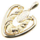 K18YG イエローゴールド ダイヤ0.23ct ペンダントトップ レディース 【中古】