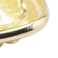 K18YG イエローゴールド ダイヤ0.23ct ペンダントトップ レディース 【中古】