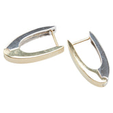 K18WG ホワイトゴールド K18YG イエローゴールド フープ ピアス レディース 【中古】