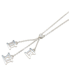ティファニー アトラス 3シンボル 1Pダイヤ ネックレス SV925 シルバー レディース TIFFANY&Co. 【中古】
