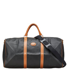 ロンシャン ボストンバッグ ショルダーバッグ 2WAY ブラック ブラウン PVC レザー レディース Longchamp 【中古】