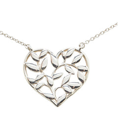 ティファニー オリーブリーフ ハートモチーフ ネックレス SV925 シルバー レディース TIFFANY&Co. 【中古】