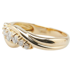 K18YG イエローゴールド ダイヤ0.30ct リング 指輪 レディース 12号 【中古】