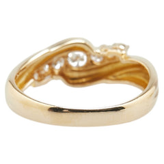 K18YG イエローゴールド ダイヤ0.30ct リング 指輪 レディース 12号 【中古】