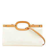 ルイ ヴィトン モノグラム ヴェルニ ロクスバリー ドライブ ハンドバッグ ショルダーバッグ2WAY M91374 ペルル ホワイト パテントレザー レディース LOUIS VUITTON 【中古】