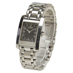 フェンディ オロロジ クラシコ 腕時計 7000L クオーツ ブラック文字盤 ステンレススチール レディース FENDI 【中古】