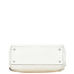 フェンディ ドットコム ハンドバッグ ショルダーバッグ 2WAY 8BN293 ホワイト ブラック レザー レディース FENDI 【中古】
