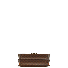 セリーヌ マカダム ハンドバッグ ブラウン PVC レザー レディース CELINE 【中古】