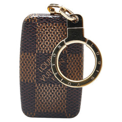 ルイ ヴィトン ダミエ アストロピル キーホルダー キーリング M6618 ブラウン ゴールド PVC メッキ レディース LOUIS VUITTON 【中古】