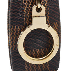 ルイ ヴィトン ダミエ アストロピル キーホルダー キーリング M6618 ブラウン ゴールド PVC メッキ レディース LOUIS VUITTON 【中古】