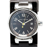 ルイ ヴィトン タンブール 腕時計 Q1111 クオーツ ブラウン文字盤 ステンレススチール レザー メンズ LOUIS VUITTON 【中古】