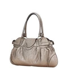 サルヴァトーレフェラガモ ガンチーニ ハンドバッグ AU-21 5370 ゴールド レザー レディース Salvatore Ferragamo 【中古】