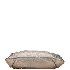 サルヴァトーレフェラガモ ガンチーニ ハンドバッグ AU-21 5370 ゴールド レザー レディース Salvatore Ferragamo 【中古】