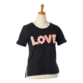 フェンディ LOVE 半袖Tシャツ サイズ:36 ブラック コットン レディース FENDI 【中古】