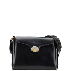 グッチ オールドグッチ ショルダーバッグ ブラック レザー レディース GUCCI 【中古】