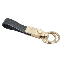 サルヴァトーレフェラガモ キーホルダー ゴールド ブラック メッキ レザー メンズ Salvatore Ferragamo 【中古】